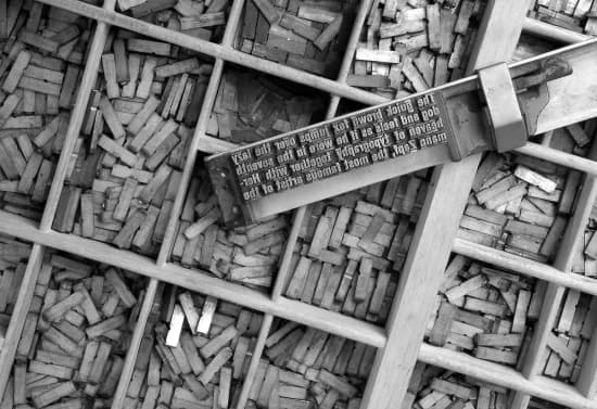 Letterpress metal type example