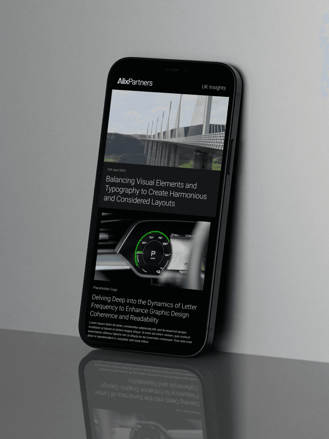 AlixPartners UI design